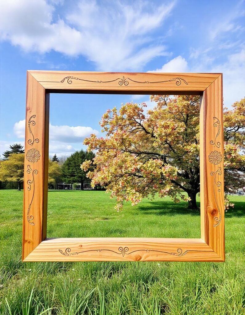 pikaso_texttoimage_wood-picture-frame-with-designs